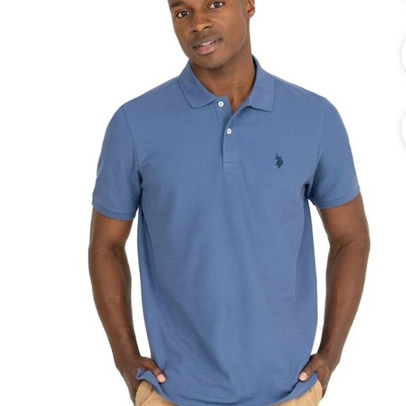 New Men's Blue Polo Shirt - Picture 1 of 9